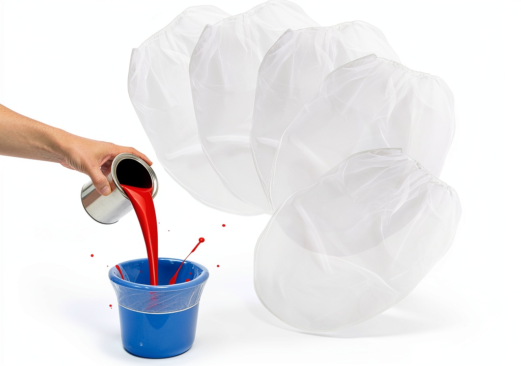 Sukh paint strainer bag attached to a standard 5-gallon bucket