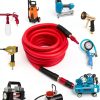SYXQT Hybrid Air Hose Rubber PVC 300PSI 100FT 3/8 Inch-5