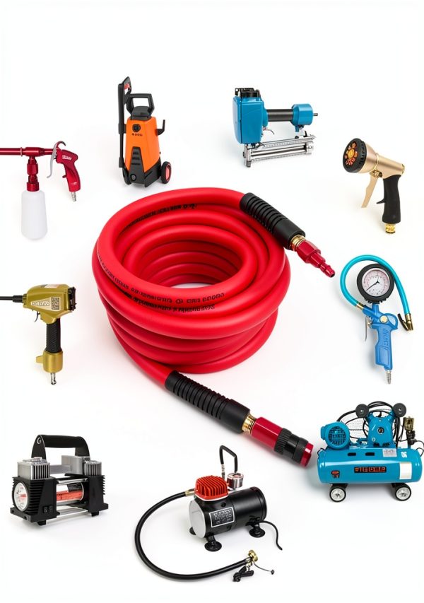 SYXQT Hybrid Air Hose Rubber PVC 300PSI 100FT 3/8 Inch-5