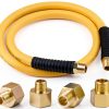 HOOTSUM Air Hose Hybrid Material 4ft High Flow Brass-0