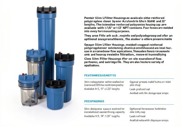 Pentair Filter Housing Slim Design NSF Certified Industrial-1