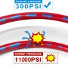 Hromee Red Rubber Air Hose 12 Inch 300 PSI HR4163-5