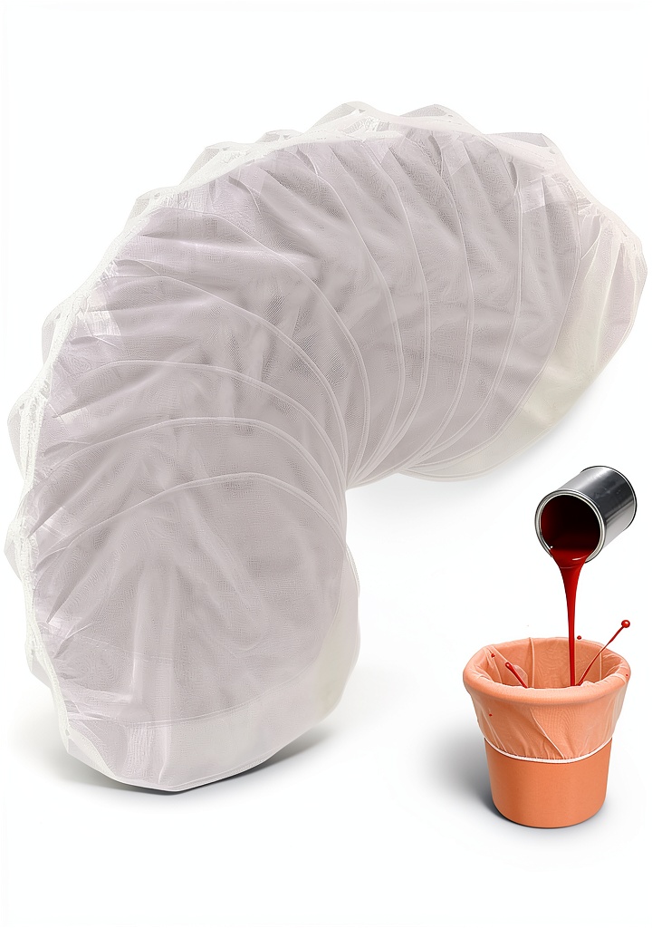 'EupHHonycs paint strainer bag attached to a 1-gallon bucket'