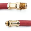 Hromee Red Rubber Air Hose 12 Inch 300 PSI HR4163-2