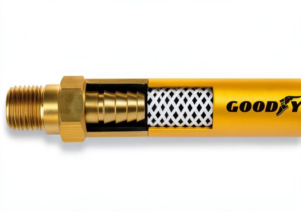 Goodyear Air Hose 3/8 in 6 ft 250 PSI Yellow Rubber-1