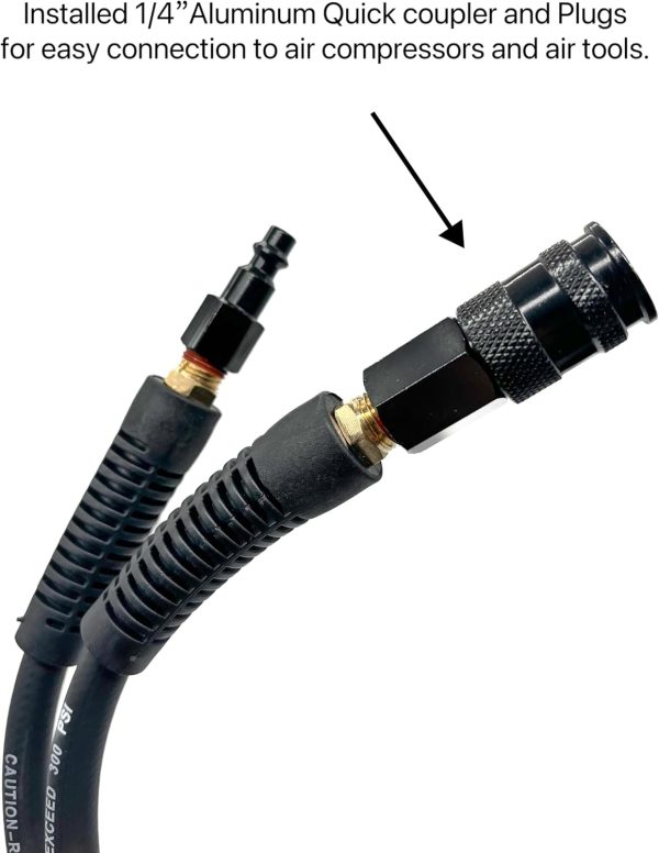 SYXQT Hybrid Air Hose Rubber PVC 50FT 14 Inch Garage-1
