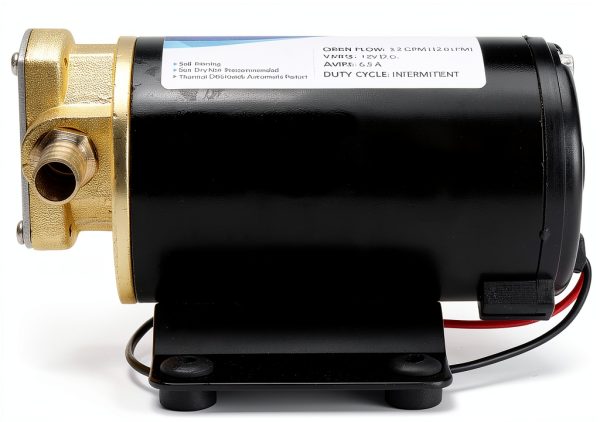 YaeMarine 12V 3.2GPM (12.0LPM) Impellor Gear Pump Self Priming Reversible for Diesel Lubricants Machinery Fuel Scavenge Oil Transfer (Black)-7