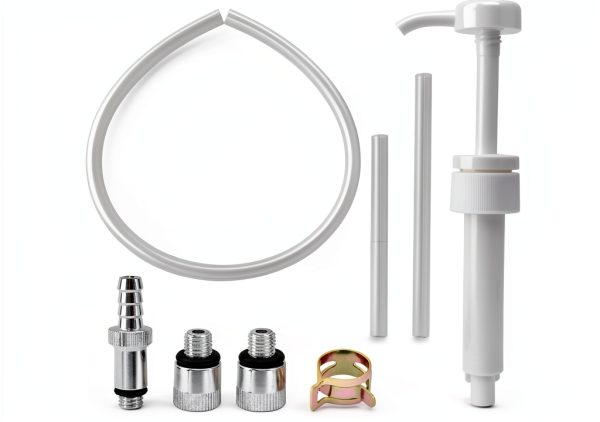 HKZTUY Gear Oil Pump with 3/8" Swivel and 8mm/10mm Adapters for-0
