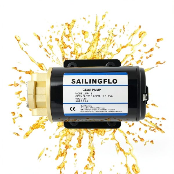 12V Gear Pump 3.2 GPM Self-Priming Sailingflo FP-12 Stainless Steel-2