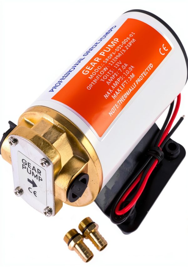 12V Self Priming Impeller Gear Pump AKWH 3.2 GPM Aluminum Heavy-Duty-0